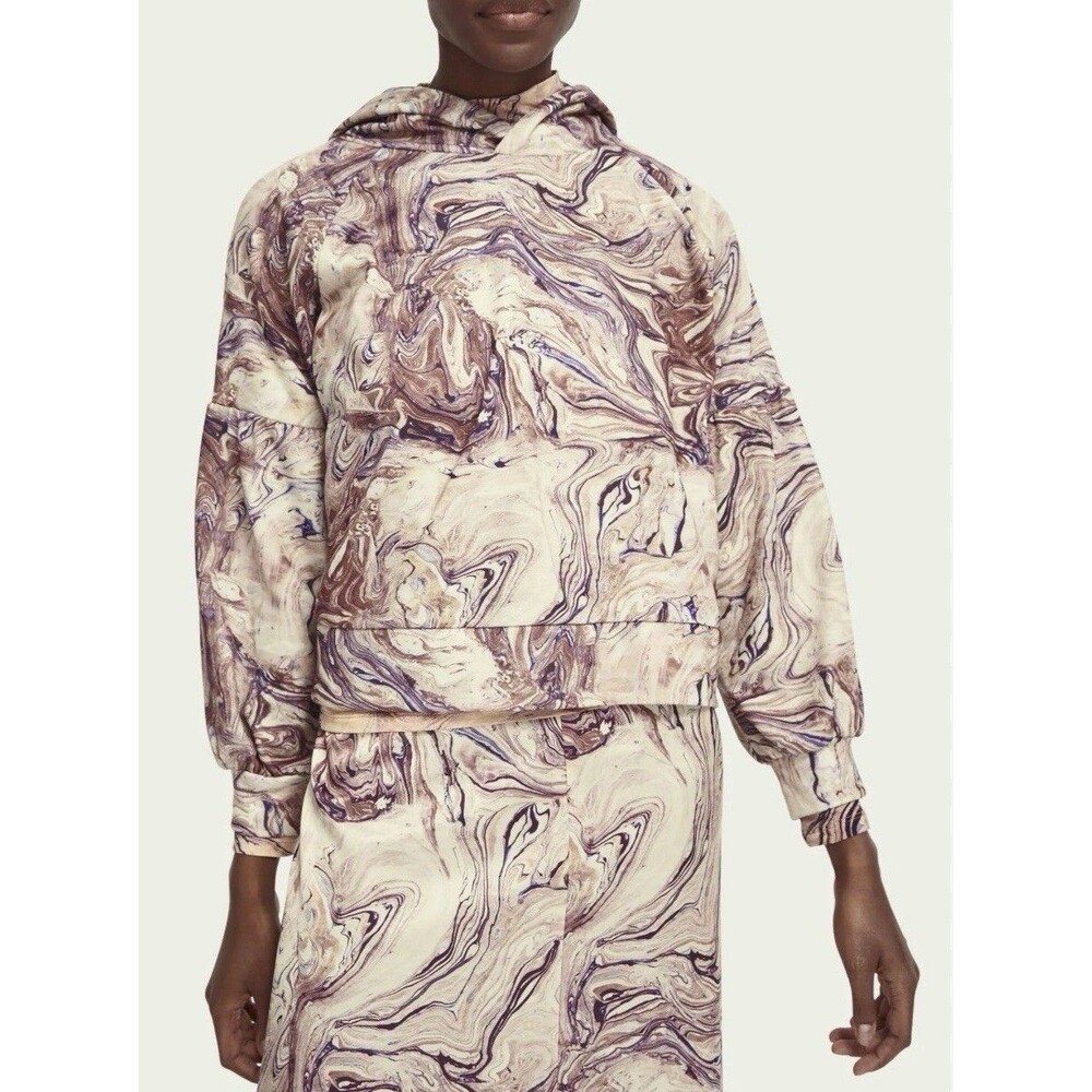 Scotch & Soda Maison Scotch Marble Multicolor Long Sleeves Polyester Hoodie XS